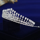 Elegant Royal Cubic Zircon Brides Crowns Tiaras Wedding Headpieces Hair Accessories HT19003