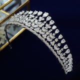 Elegant Royal Cubic Zircon Brides Crowns Tiaras Wedding Headpieces Hair Accessories HT19003