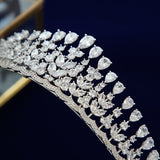 Elegant Royal Cubic Zircon Brides Crowns Tiaras Wedding Headpieces Hair Accessories HT19003