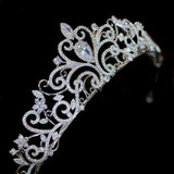 Gorgeou Cubic Zircon Brides Crowns Tiaras Wedding Headpieces Hair Accessories HT19011