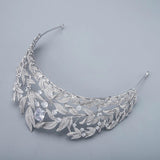 New Design Bridal Cubic Zircon Crystal Silver Tiara Crown Wedding Headdress