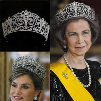 Royal Princess Cubic Zircon Brides Crowns Tiaras Wedding Headpieces