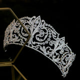 Royal Princess Cubic Zircon Brides Crowns Tiaras Wedding Headpieces