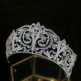 Royal Princess Cubic Zircon Brides Crowns Tiaras Wedding Headpieces