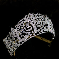 Royal Princess Cubic Zircon Brides Crowns Tiaras Wedding Headpieces