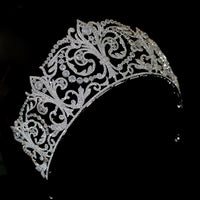 Royal Princess Cubic Zircon Brides Crowns Tiaras Wedding Headpieces