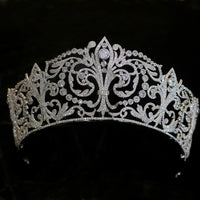 Royal Princess Cubic Zircon Brides Crowns Tiaras Wedding Headpieces