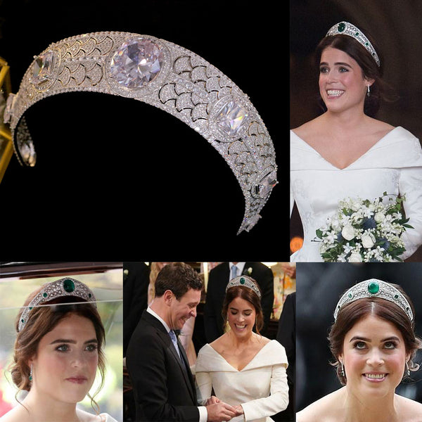 Oversize Gorgeous Cubic Zircon Crystal Tiaras Crowns Headpieces Wedding Hair Accessory HT19026