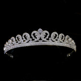 Royal Princess Cubic Zircon Brides Crowns Tiaras Wedding Headpieces Hair Accessories HT19038