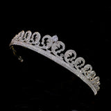 Royal Princess Cubic Zircon Brides Crowns Tiaras Wedding Headpieces Hair Accessories HT19038