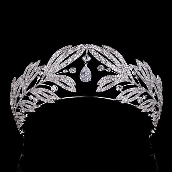 Gorgeous Bridal Zircon Crystal Wedding Tiara Crown