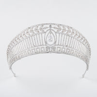 Great Oversize Cubic Zircon Brides Crowns Tiaras Wedding Headpieces Hair Accessories HT19047