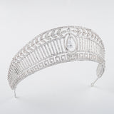 Great Oversize Cubic Zircon Brides Crowns Tiaras Wedding Headpieces Hair Accessories HT19047