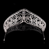 Royal Oversize Cubic Zircon Brides Crowns Tiaras Wedding Headpieces Hair Accessories HT19048