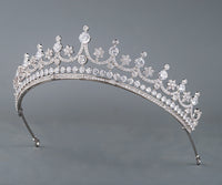 Simple Princess Cubic Zircon Brides Crowns Tiaras Wedding Headpieces Hair Accessories HT19049