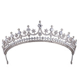 Simple Princess Cubic Zircon Brides Crowns Tiaras Wedding Headpieces Hair Accessories HT19049