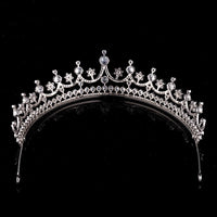 Simple Princess Cubic Zircon Brides Crowns Tiaras Wedding Headpieces Hair Accessories HT19049