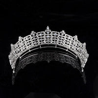 Oversize Brides Crown Tiara Sparkling Wedding Headbands Hair Accessories Evening Hair Jewelry HT19055