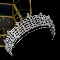 Oversize Brides Crown Tiara Sparkling Wedding Headbands Hair Accessories Evening Hair Jewelry HT19055