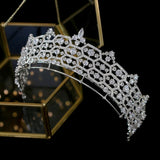 Oversize Brides Crown Tiara Sparkling Wedding Headbands Hair Accessories Evening Hair Jewelry HT19055