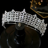 Oversize Brides Crown Tiara Sparkling Wedding Headbands Hair Accessories Evening Hair Jewelry HT19055