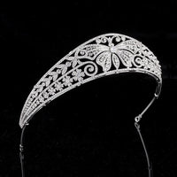 Retro Woman Cubic Zircon Brides Crowns Tiaras Wedding Headpieces Hair Accessories HT19059