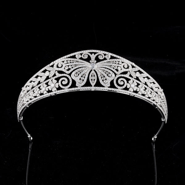 Retro Woman Cubic Zircon Brides Crowns Tiaras Wedding Headpieces Hair Accessories HT19059