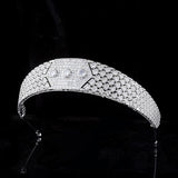 Gorgeous Woman Cubic Zircon Brides Crowns Tiaras Wedding Headpieces Hair Accessories HT19061