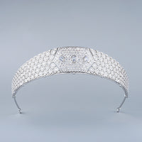 Gorgeous Woman Cubic Zircon Brides Crowns Tiaras Wedding Headpieces Hair Accessories HT19061