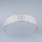 Gorgeous Woman Cubic Zircon Brides Crowns Tiaras Wedding Headpieces Hair Accessories HT19061