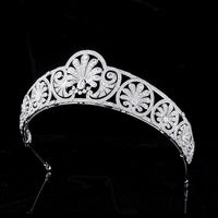 Gorgeous Bridal Cubic Zircon Brides Crowns Tiaras Wedding Headpieces Hair Accessories HT19062