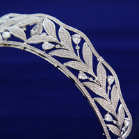 Full Cubic Zircon Wedding Tiaras Crowns Crystal Brides Headpieces Evening Hair Jewelry HT19063