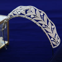 Full Cubic Zircon Wedding Tiaras Crowns Crystal Brides Headpieces Evening Hair Jewelry HT19063