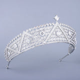 Great Full Cubic Zircon Wedding Tiaras Crowns Crystal Brides Headpieces Evening Hair Jewelry HT19065