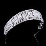 Princess Full Cubic Zircon Wedding Tiaras Crowns Crystal Brides Headpieces Evening Hair Jewelry HT19066