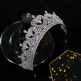 Princess Full Cubic Zircon Wedding Tiaras Crowns Crystal Brides Headpieces Evening Hair Jewelry HT19067