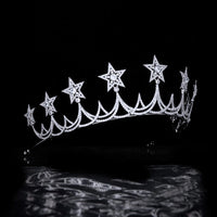 Fashion CZ Star Crystal Bridal Tiaras Hairbands Brides Headband