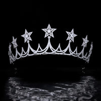 Fashion CZ Star Crystal Bridal Tiaras Hairbands Brides Headband