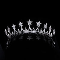 Fashion CZ Star Crystal Bridal Tiaras Hairbands Brides Headband