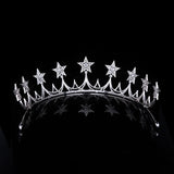 Fashion CZ Star Crystal Bridal Tiaras Hairbands Brides Headband