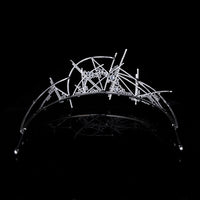 Oversize CZ Princess Wedding Tiaras Crowns Crystal Brides Headpieces