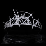 Oversize CZ Princess Wedding Tiaras Crowns Crystal Brides Headpieces