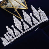 Shinning CZ Zircon Wedding Tiaras Crowns Headpieces Silver Brides Hairbands Wedding Hair Jewelry