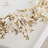 Vintage Butterfly Bridals Tiaras Crowns Baroque Gold Brides Hairbands Wedding Hair accessories Prom Hair Jewelry