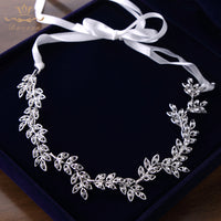 Brides Headbands Gold Leaves Soft Hairbands Long Wedding Hair Accessories Party Dress Accessories