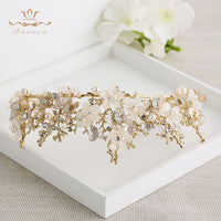 Vintage Butterfly Bridals Tiaras Crowns Baroque Gold Brides Hairbands Wedding Hair accessories Prom Hair Jewelry