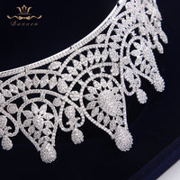 Fabulous Silver Full Zircon Wedding Hairbands for Brides Crystal Tiaras Crowns Wedding Hair Accessories