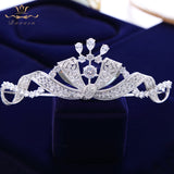 Princess Full Cubic Brides Zircon Tiaras Crowns CZ Diadema Bridal Coroa Wedding Hair Accessories TR0409