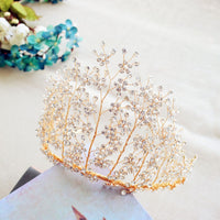 Great  Brides Crystal Tiara Crowns Korean Flower Hairbands Headpieces Wedding Dress Accessories