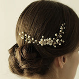 Gold/Silver Pearls Brides Hair Combs Silver Hair Sticks Evening Head Wear Wedding Hair Accessories